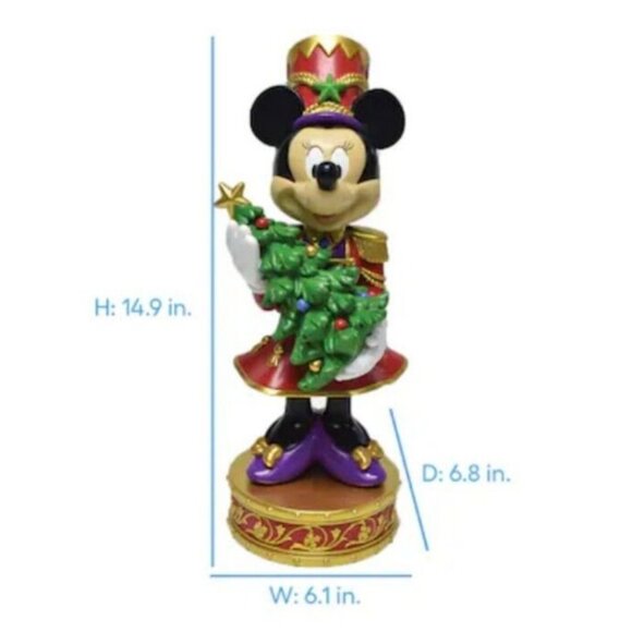 Disney Mickey & Minnie Mouse Large 15" Nutcracker Holiday Christmas Decor Set - Picture 3 of 16
